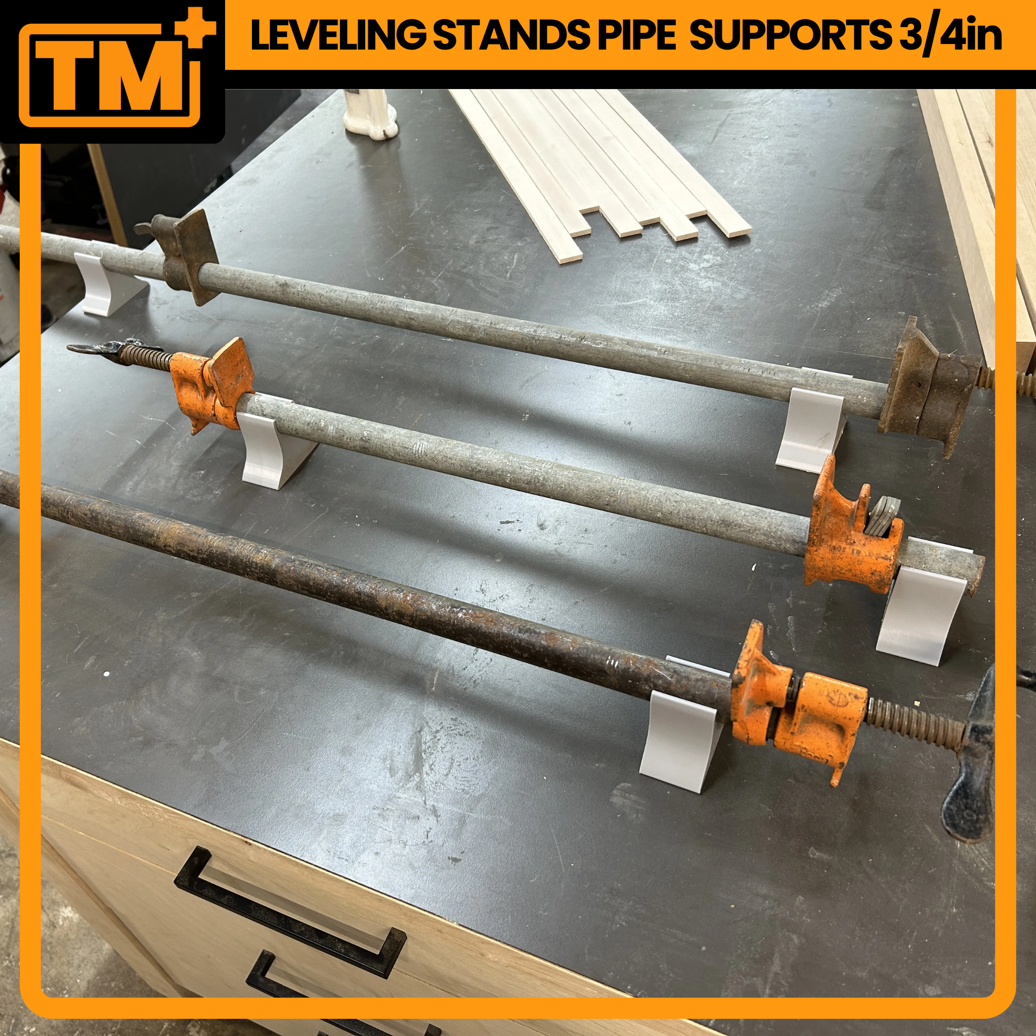 Leveling Stands Pipe Clamp Supports 3/4in